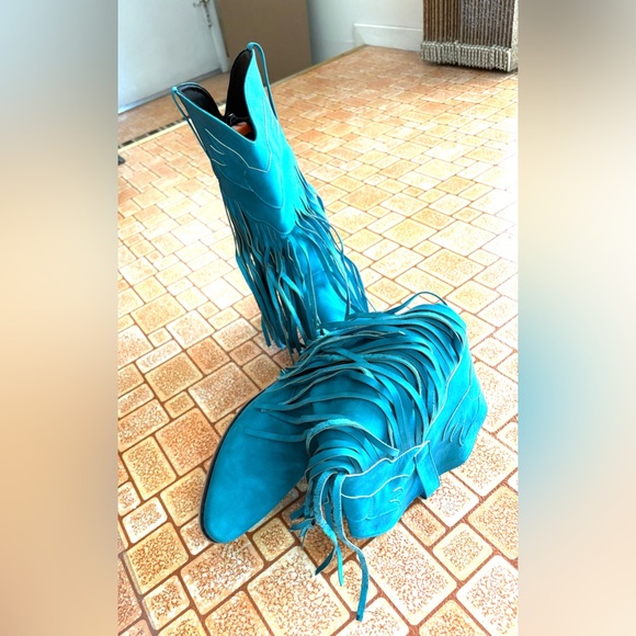 🆕Fringe Turquoise Women’s Western Boots. Size 9. NWT. - Picture 8 of 10